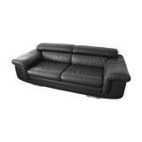 3-seater sofa in anthracite grey cowhide