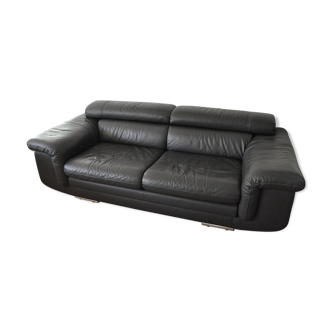 3-seater sofa in anthracite grey cowhide