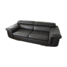 Canapé 3 places en cuir vachette gris anthracite