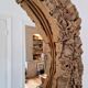 Vintage 70s round cork mirror