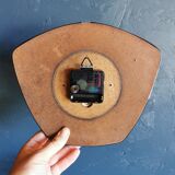 Vintage clock silent wall clock trapeze "Golden Black"