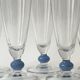 Set of 5 Murano glass glasses, circa 1970.