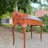 Louis xv period marquetry sloping desk, 18th century stamped criaerd