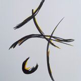 India ink abstraction lyrical dancers