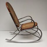 Rocking chrome cane bamboo