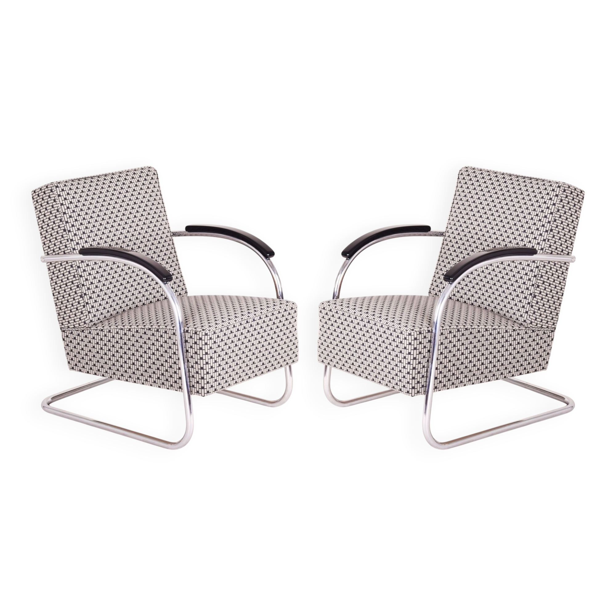 Bauhaus Armchairs by A. Lorenz for Mücke-Melder, 1930s, Set of 2