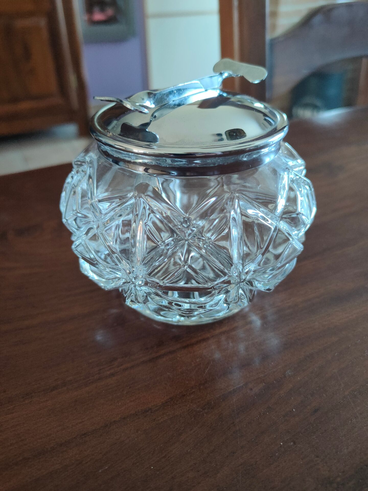Sugar bowl with tongs