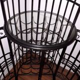 Wrought iron bar with bottles holder