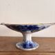 Blue faience shower footrest Bryonia H&C 19th Century Art Nouveau Hache Vierzon