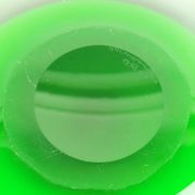 Green glass cut by Holmegaard