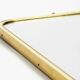 Large heavy long Mid Century brass wall mirror by Münchner Zierspiegel