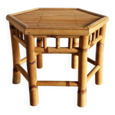 Table d'appoint en bambou, table basse bambou, tabouret bambou.