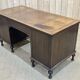 1930s English flat desk in oak