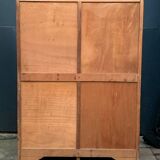 Antique oak tambour door filing cabinet, H120