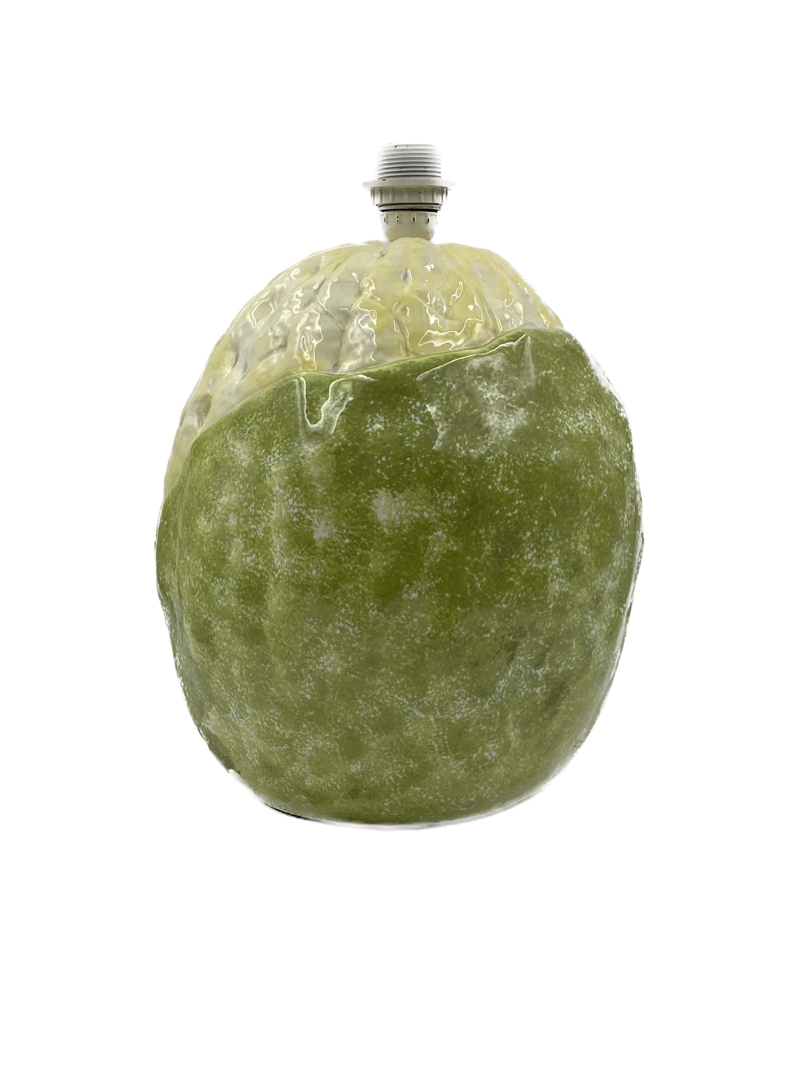 Ceramic cauliflower-shaped lamp base, Italy 1970s