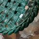 Large woven green ceramic bowl from the 1950s in Massier style - D 30