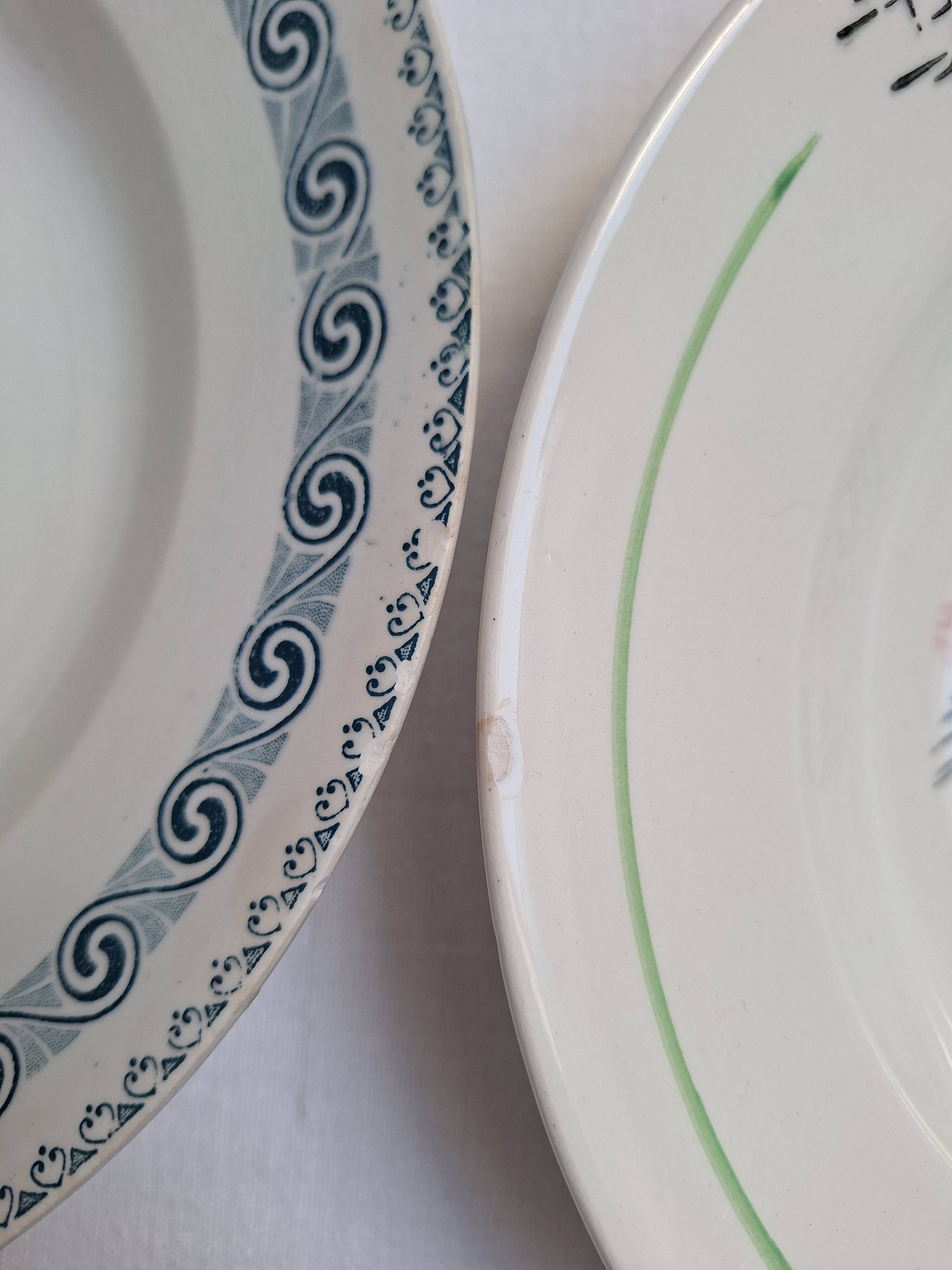 Assiettes creuses HBCM, St Amand