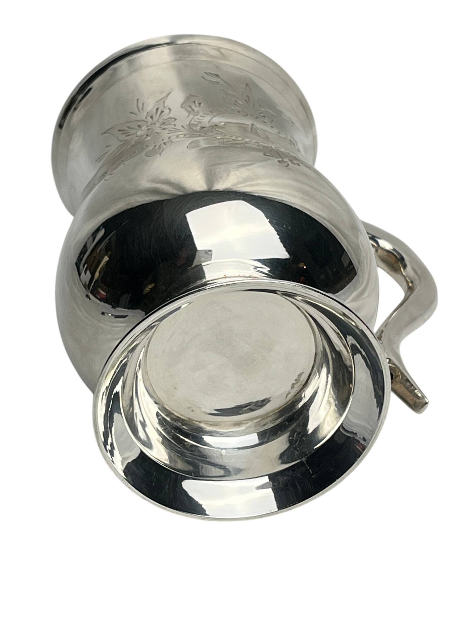 Tableware, silver-plated mug cup from the 20th century.