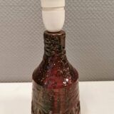Ceramic table lamp in beautiful glaze, Danish and estimated from the 1970s.