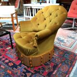 Toad armchair in tufted velvet