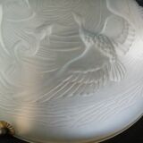 Artistar France - Art Nouveau suspension in molded glass and pressed motifs birds