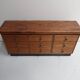 Cabinet de classement en pin vintage avec tiroirs