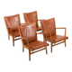 Lot de 4 fauteuils AP-16 en chêne par Hans Wegner