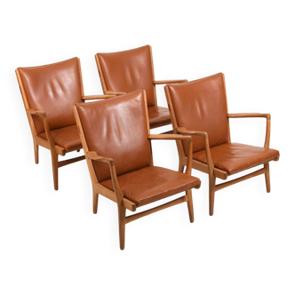 Lot de 4 fauteuils AP-16 en chêne par Hans Wegner