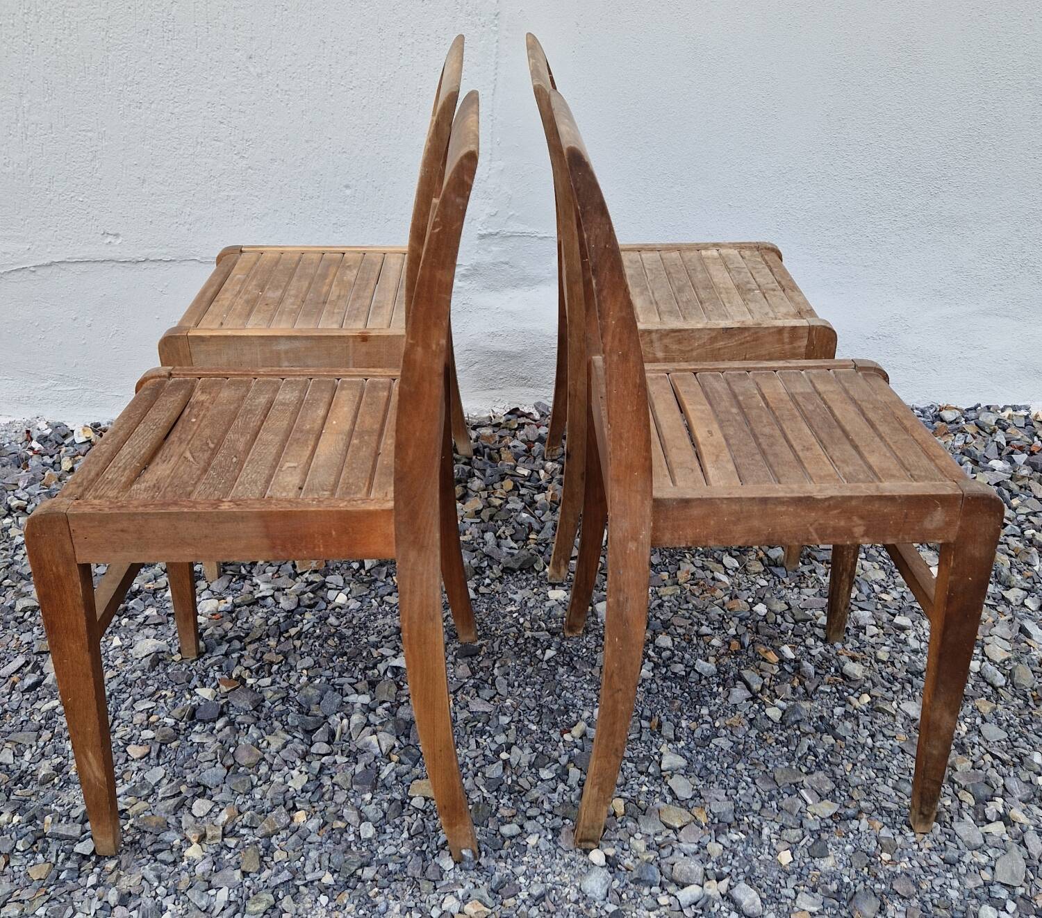 Set de 4 chaises  de sinistrés René Gabriel