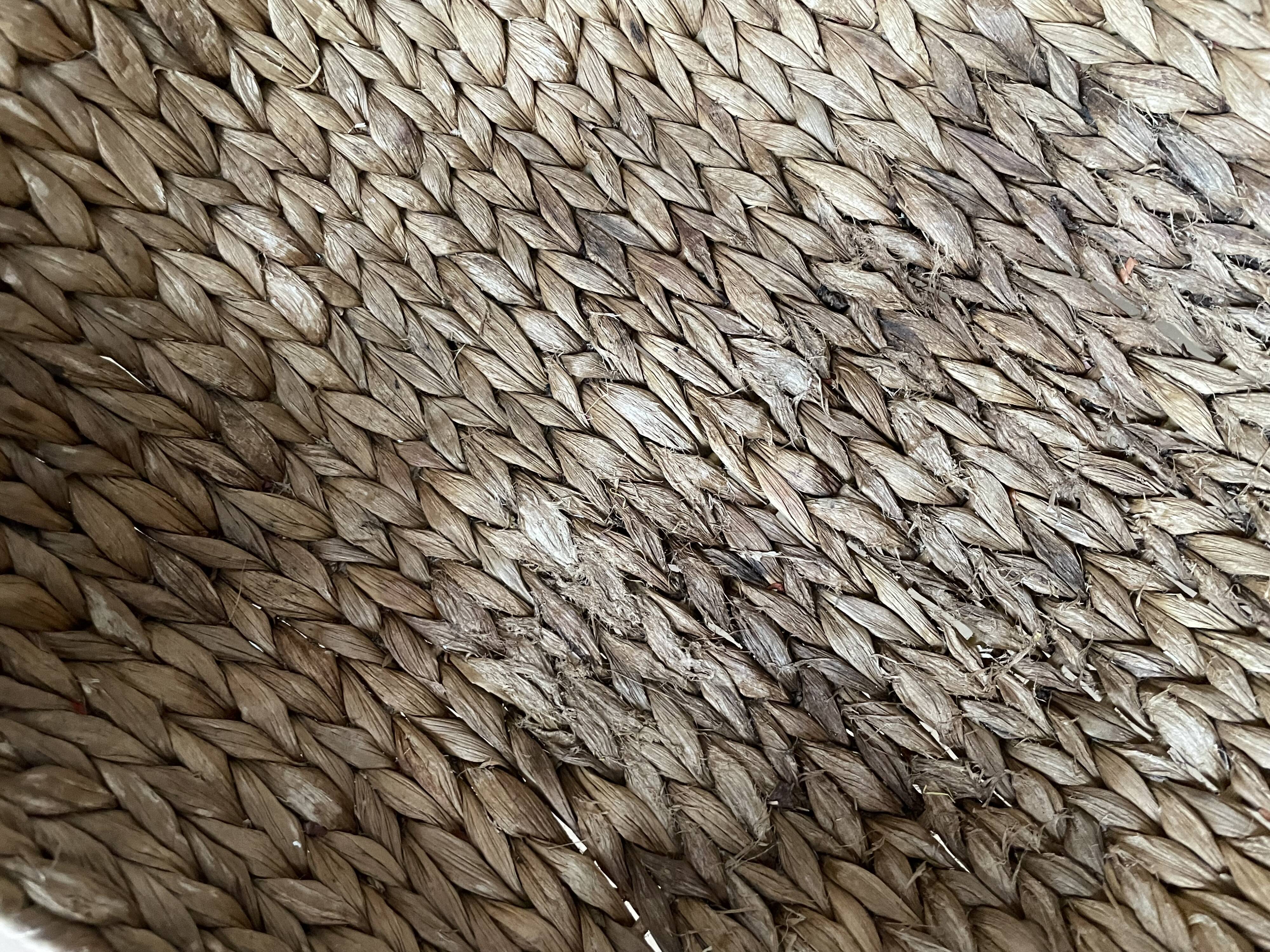 Large basket made of woven water hyacinth