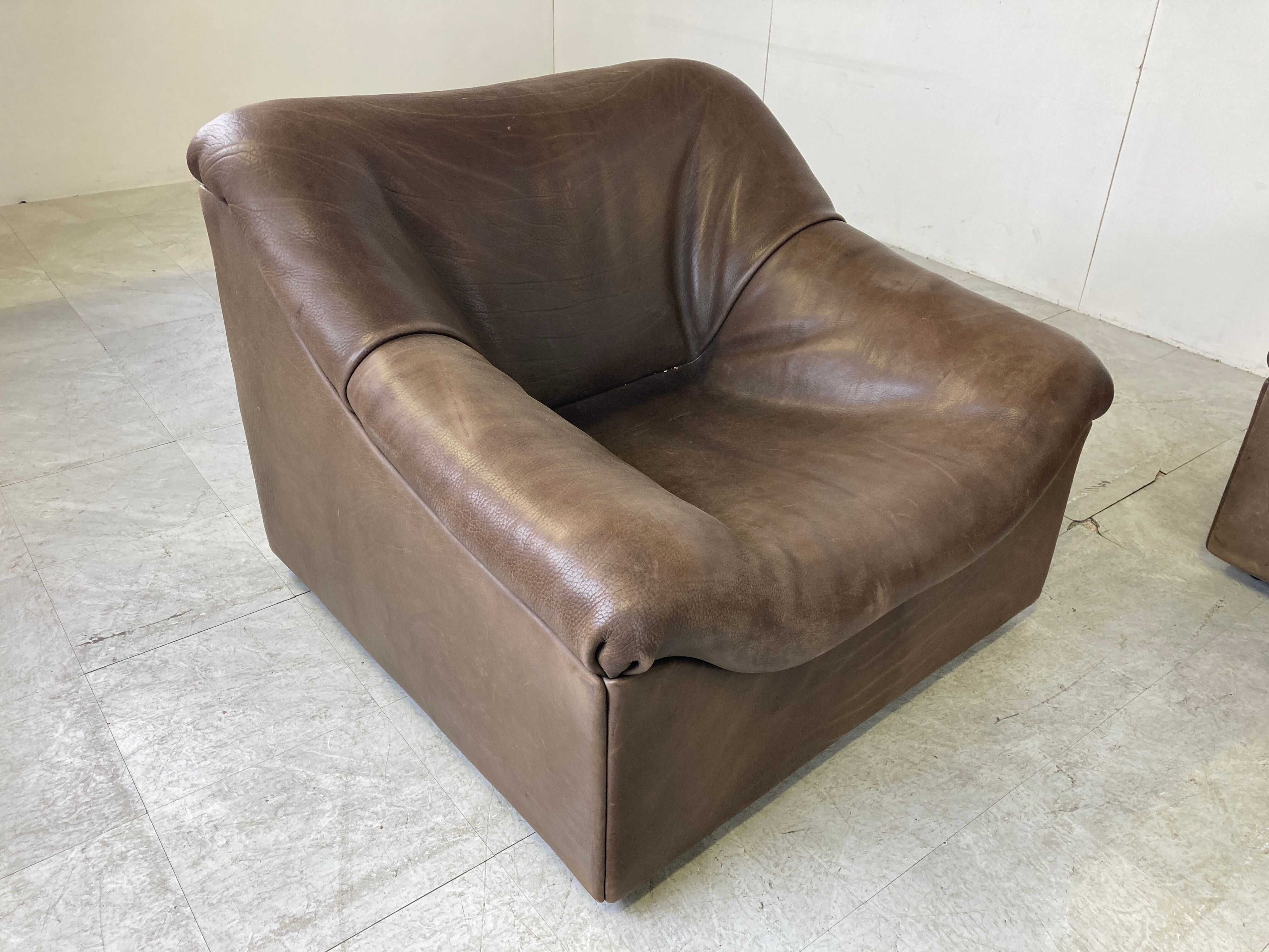Vintage leather DS46 modular sofa by De Sede, 1970s