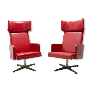 Paire de fauteuils pivotants