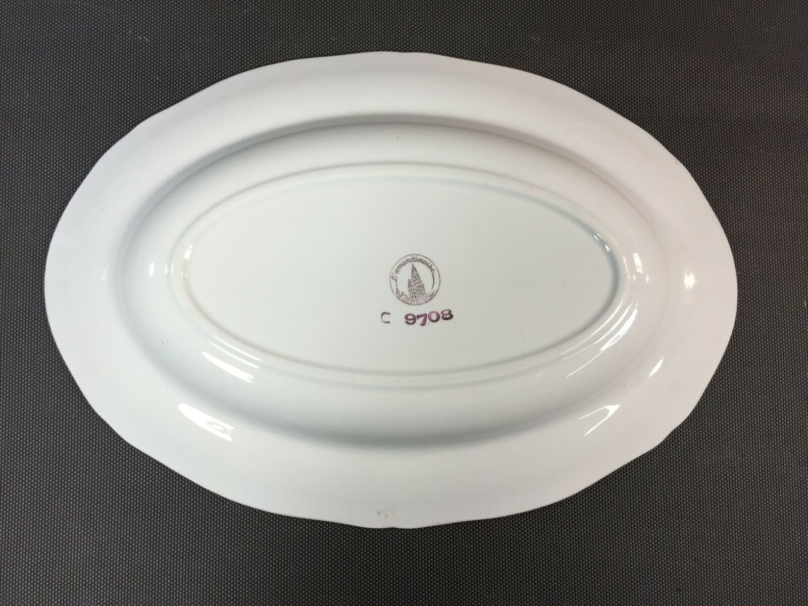 Lot 3 old table service dishes the vintage ceramic Almond from St Amand