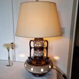 French ceramic lamp from the 70s with the "Fat Lava" technique and