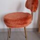 Chaise vintage moumoute Pelfran couleur saumon