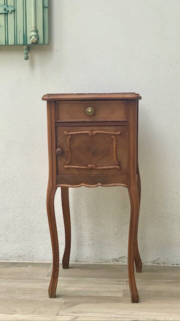 Nightstand Antique Wood and MARBLE