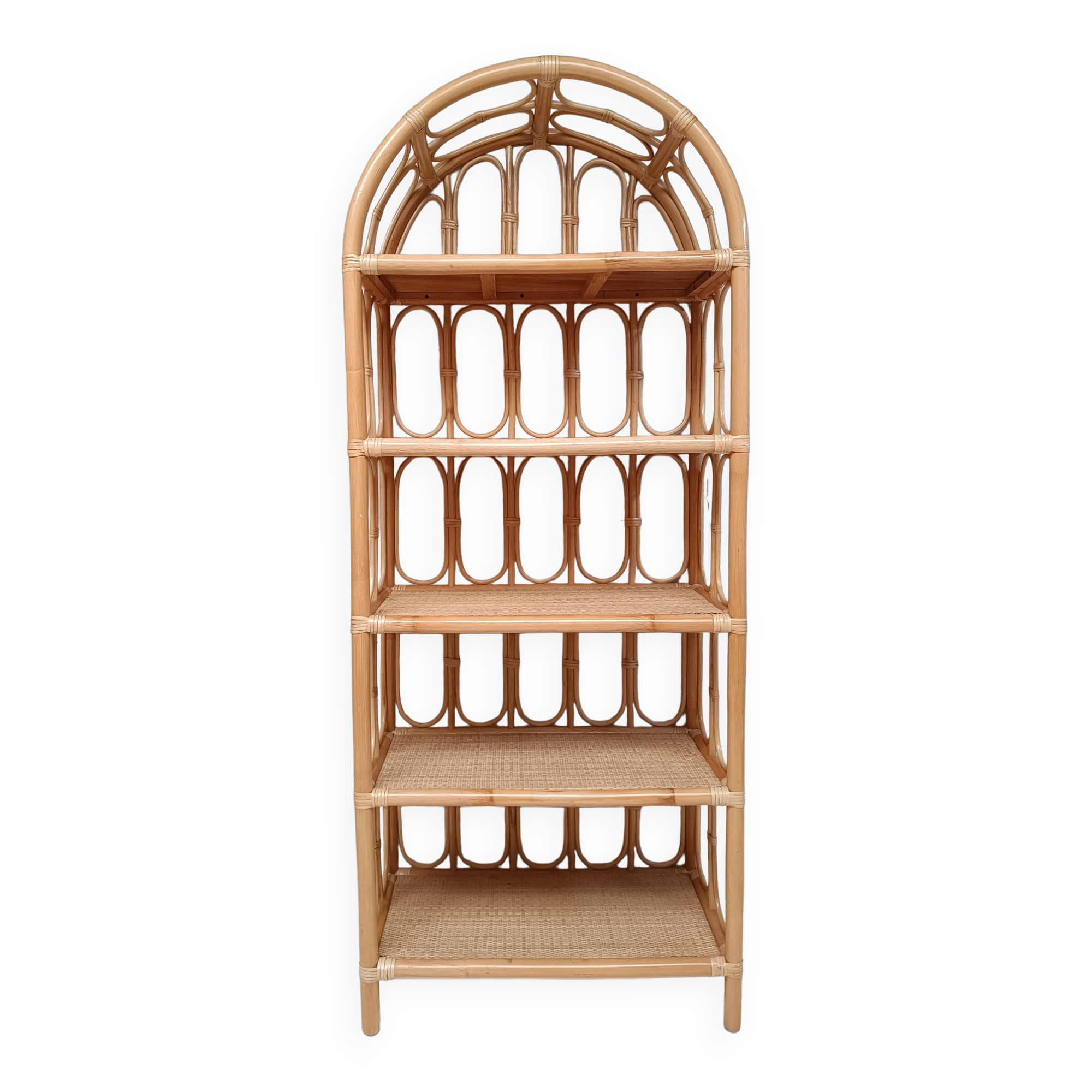 Rattan bookcase