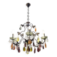 Bronze multicolored Crystal chandelier 1950’s
