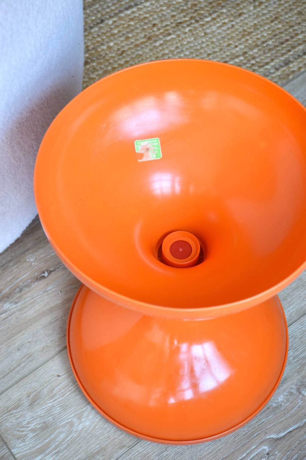 Tabouret Space Age orange dans le style Robur Sgabello Americano