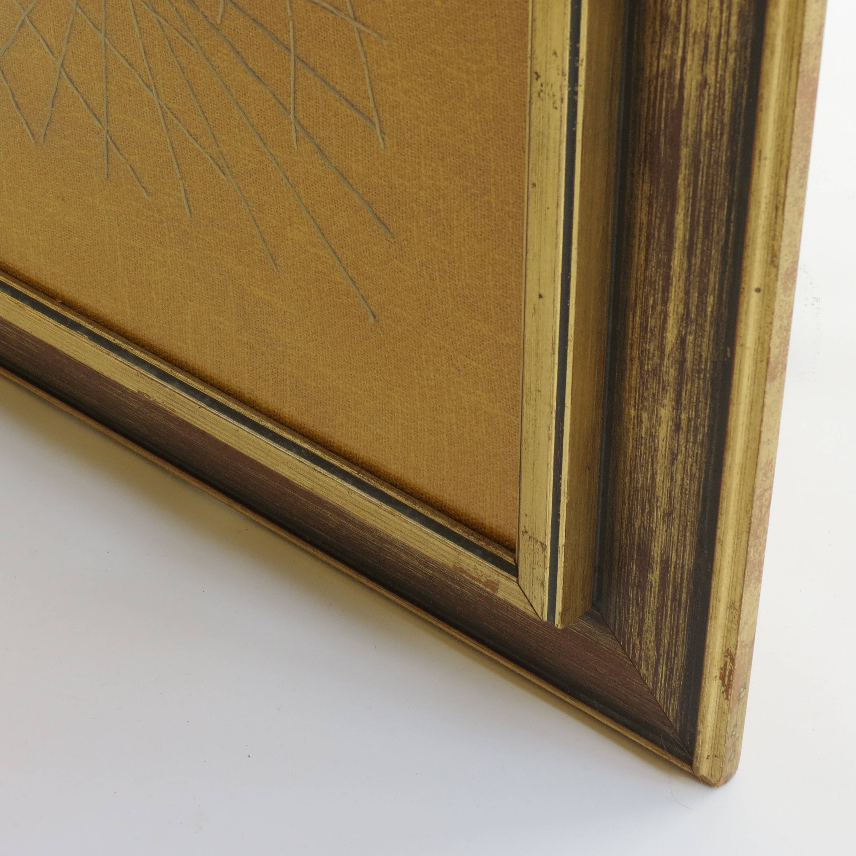 Scandinavian Swedish 1960s Wall Hanging Crewel Picture Wall Art