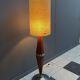 Rare Wood floor lamp with contra diabolo base 1960s