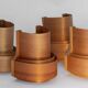 Four wall sconces in pine veneer model 4408 by Translandia - Denmark 1970s.