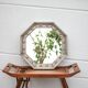 Vintage mirror, wooden mirror covered with tin, tin mirror from the 60s