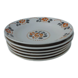 Set of 6 hollow earthenware plates