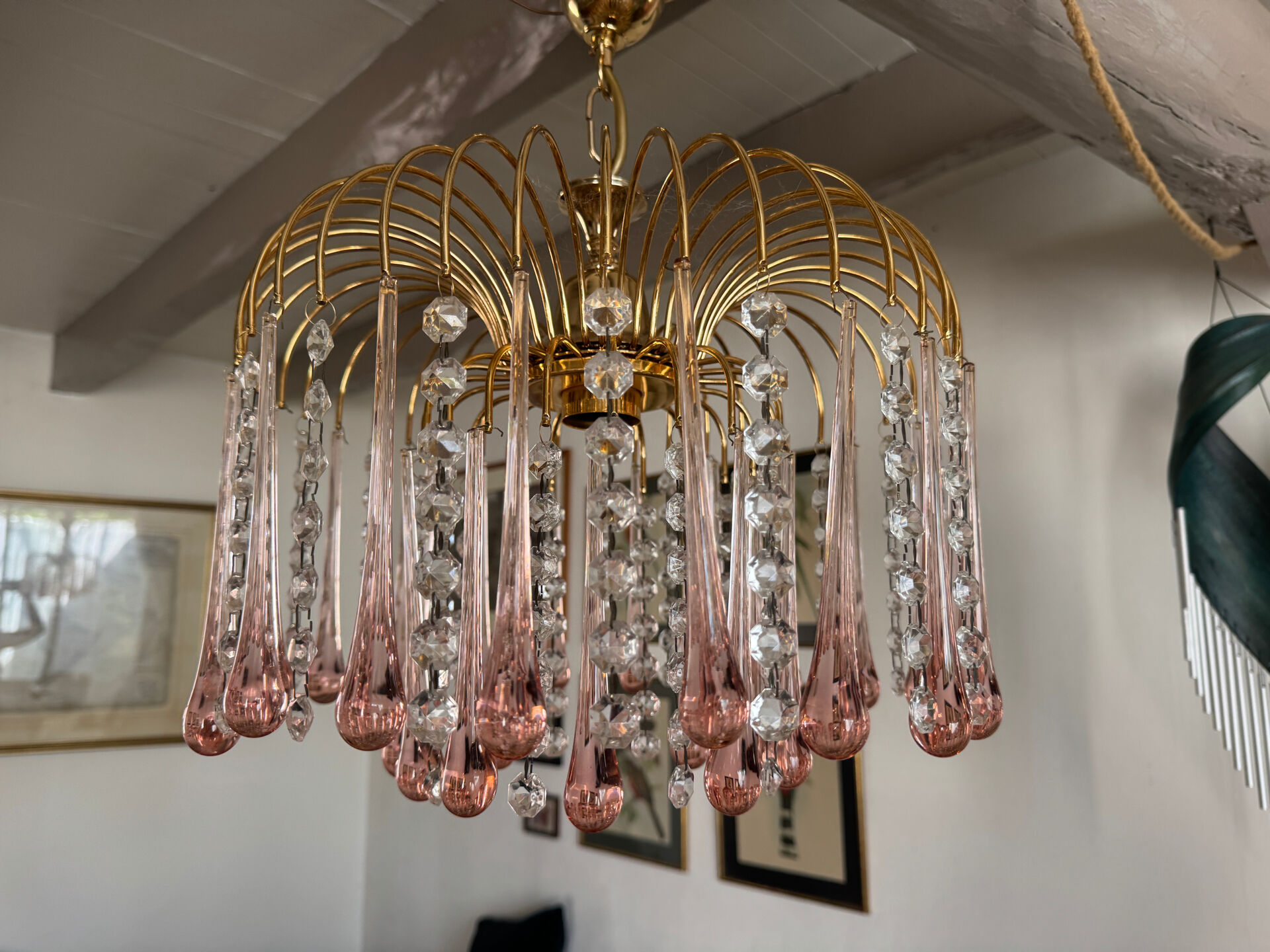 Murano lustre with drops and crystals