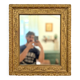 Period Mirror with Wooden and Gilded Stucco Frame – 19th Century Patina