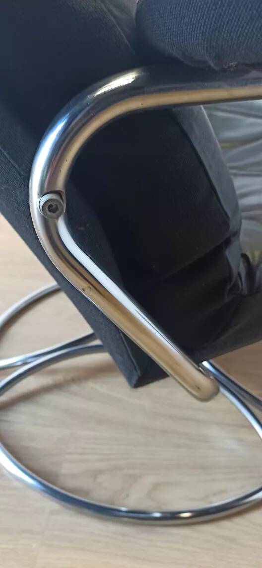 Scandinavian design leather armchair 70s