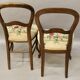Pair of Louis Philippe chairs with petit point tapestry