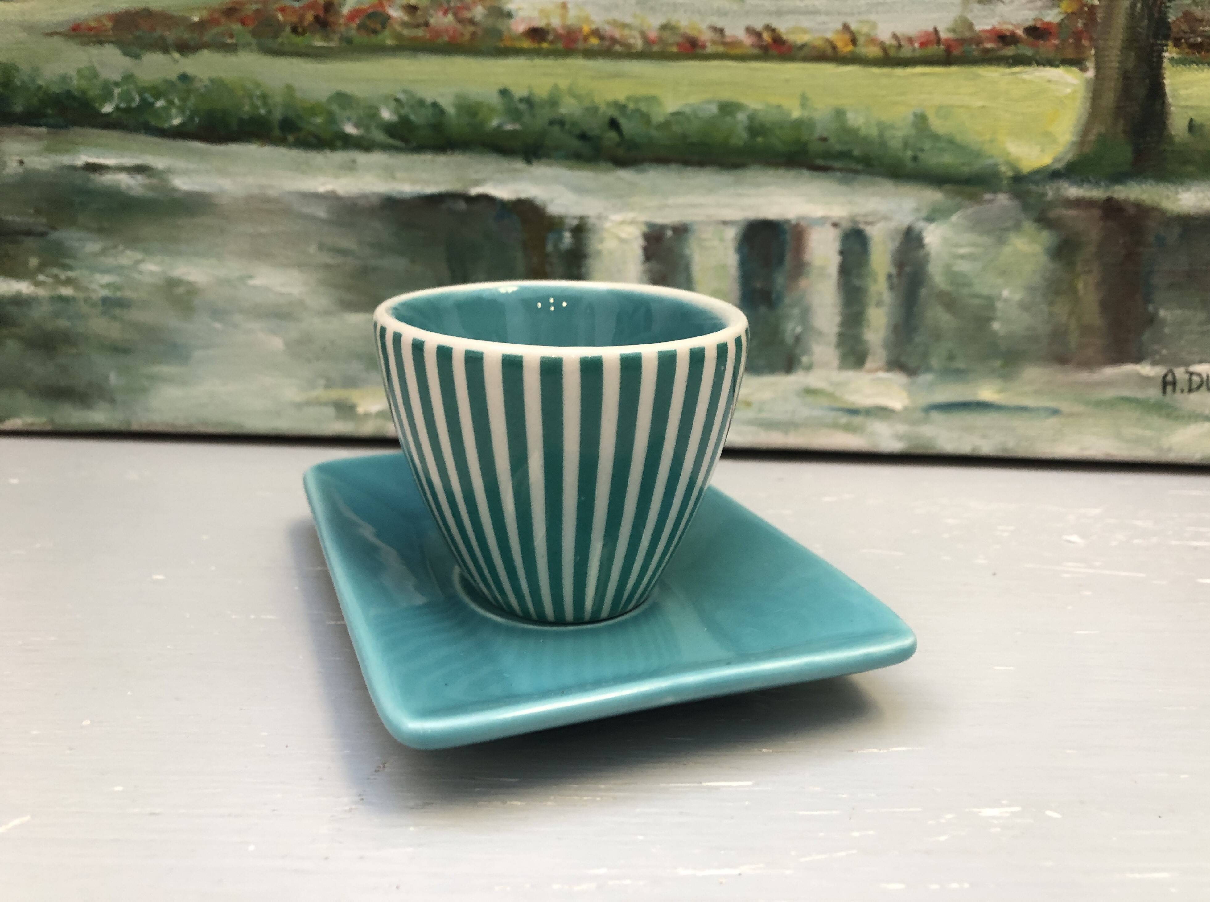 4 vintage ceramic coffee mugs edited by lbvyr circa