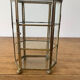 Petite vitrine vintage en verre et laiton